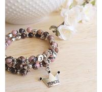 Naïris bijoux Bracelet d'allaitement Rhodonite - permet de noter l'heure de la dernière tétée ou dernier biberon - modèle Bunna