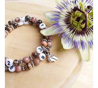 Naïris bijoux Bracelet d'allaitement Rhodonite - permet de noter l'heure de la dernière tétée ou dernier biberon - modèle Samnith
