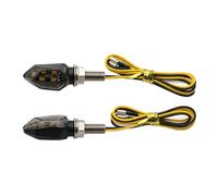 Nairv-Furn Clignotant Moto LED 2Pcs avec 2Pcs Couvercle Fume, Mini Moto Indicateurs de Direction, Clignotant Trotinette Electrique, Diabolo Moto Catadioptre Motos Plaque Phare Accessoires, Blink 12V