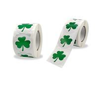 Naisfei 1000 Feuilles Autocollant de trèfle chanceux,3.8 cmAutocollant St Patrick Décoration Trèfle Autocollants, pour les Cadeaux et la Décoration(2 Volume)