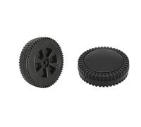 Naisfei Lot de 2 roues de rechange pour barbecue à gaz de 17,8 cm - En plastique - Pièces de rechange - Avec housse de roue
