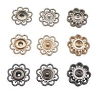 Naisfei Lot de 24 grands boutons pression à coudre 21 mm, grands boutons pression à coudre, grands boutons pression à coudre pour costume, sac à main, vêtements, couture, bricolage