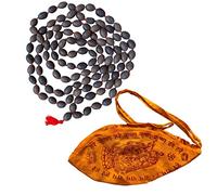 Naisha Gaumukhi Sac Japa Mala & Original Kamal Gatta Mala (Graines de Lotus) Chapelet de prière Japamala Lakshmi Puja, Méditation Hindoue, Sac Japa Mala & Perles Kamal Gatta Mala