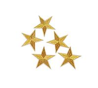 Naisicatar 10 PCS brodé vêtements Star couture Appliqué ecussons brodés à Coudre/thermocollants Patch Applique bricolage Craft Accessoire pour Robe, Chapeau, Jeans (or) Outils et décorations