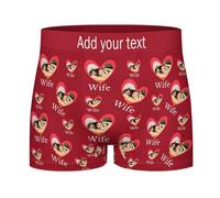 Naispanda Boxer Personnalisé avec Photo pour Homme, Caleçon Personnalisé Homme avec Visage Boxeur Visage Drôle Boxeur Avatar De Nouveauté Personnalisé Privé