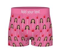 Naispanda Boxer Personnalisé avec Photo pour Homme, Caleçon Personnalisé Homme avec Visage Boxeur Visage Drôle Boxeur Avatar De Nouveauté Personnalisé Privé