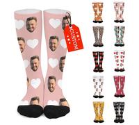 Naispanda Chaussettes personnalisées avec photo, chaussettes personnalisées avec photo pour Unisexe Femme Homme Noël Cadeau d'Anniversaire