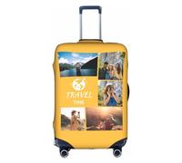 Naispanda Housse de Valise Personnalisée avec Texte d'image Protecteur de Bagage Personnalisé Housse de Valise de Voyage Personnalisée Accessoires Valise Personnalisée Housses de Protection élastiques