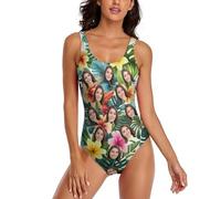 Naispanda Maillot de Bain Une pièce personnalisé, Maillot de Bain personnalisé pour Femme, Maillot de Bain Photo personnalisé, Maillot de Bain Amusant personnalisé pour Petite Amie et épouse