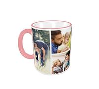 Naispanda Mug Personnalisé - Tasse à Café Personnalisée avec Votre Collage Photo Texte Personnaliser Cadeau pour Papa - The Best Daddy in The World - Anniversaire Fête Pères Noël Cadeau - Pink