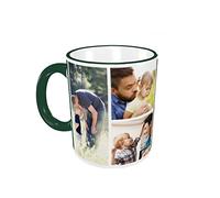 Naispanda Mug Personnalisé - Tasse à Café Personnalisée avec Votre Collage Photo Texte Personnaliser Cadeau pour Papa - The Best Daddy in The World - Anniversaire Fête Pères Cadeaux - Forest Green