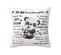 Naispanda Panda Housse de Coussin Nom personnalisé, à ma Couverture d'oreiller de Petite-Fille/Petit-Fils, Cadeau personnalisé de Grand-mère Cadeaux d'anniversaire