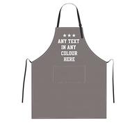 Naispanda Tablier de Cuisine Personnalisé, Avec Votre Nom et Texte, Tablier Personnalisé de Cuisine Étanche réglable, Tabliers de Avec Poches Chef Homme et Femme, Cadeau Saint Valentin Fête des Mères