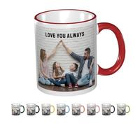 Naispanda Tasse Personnalisée avec Photo et Texte Tasse à café de 11 oz avec Photo Tasse à Café Personnalisée Cadeau pour les Amis Famille Femme Mari Amant Anniversaire