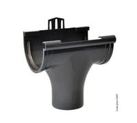 Naissance à joint pour gouttière demi-ronde développé 25 Pmg80a pvc