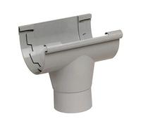 Naissance centrale à coller sortie diamètre 80mm gris NAC25 pour gouttière de 25 à coller