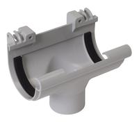 Naissance centrale à joint 50 mm TECHTAN pour gouttière demi-ronde LG16 NICOLL NC16