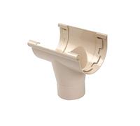 Naissance centrale pour gouttière 25 cm sortie diamètre 80 mm, à coller PVC sable