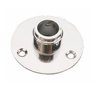 Naissance d'embrasure pour tube de penderie - en alliage chromé - diamètre 25 mm DUVAL