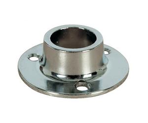 Naissance d'embrasure pour tube de penderie - en alliage chromé - diamètre 25 mm DUVAL