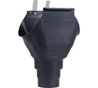 Naissance descente gouttières en PVC universelles adaptable Ø 70, 80,100 mm rond couleur Gris Anthracite - LPP