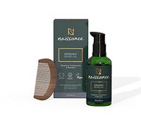 Naissance Huile De Barbe Soin Pour Homme BIO 30ml - Kit de Toilettage Revitalisant Réparateur de Croissance Des Cheveux avec Peigne en Bois - Serum Pousse Naturel - Huile d'Argan, De Ricin & Jojoba