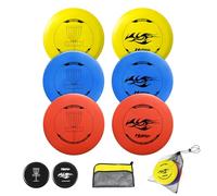 Naissgo Ensemble de 6 disques de disc golf, set de disc golf professionnel, putter, mid-range, driver, disque de disc golf de taille régulière pour adultes et enfants Naissgo Ensemble de 6 disques de
