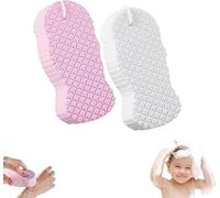 Naivetu Lot de 2 éponges de bain exfoliantes magiques 3D super douces pour le visage, le corps et les pieds, réutilisables pour peau lisse
