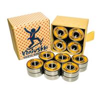 Naivskb Lot de 16 roulements de 7 mm - Précision 627 - Pour quad en ligne - Roller Derby - Longboard - Scooter (orange vintage)