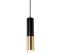 Naiyn Creative Simple Tête Petites Lampes Suspendues Moderne Pendentif Lumière LED Pipe Pendentif Lampe Noir Long Tube Suspension Luminaire pour Cuisine Îlot Bar Droplight