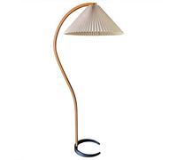 Naiyn Lampadaire Nordique en Bois Massif Couverture en Tissu Plissé en Forme De Parapluie Personnalisé Luminaires sur Pied Nuit Éclairage Intérieur Interrupteur À Bouton Pôle Lanterne