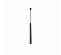 Naiyn Lampe Suspendue à Cylindre à LED Lampe Suspendue à Long Tube Lampe à Suspension Noire Créativité Salon Lustre Île de Cuisine Lampe à Suspension à Long Tube