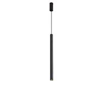 Naiyn Lampe Suspendue à LED Noire Moderne créative Long Tube Pendentif plafonnier comptoir de Barre projecteur cylindrique Lustre à Hauteur réglable