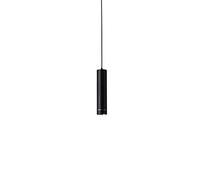 Naiyn Simplicité Lampe Suspendue LED Noir Long Tube Pendentif Plafonnier Réglable Hauteur Bar Comptoir Cylindrique Spot Lustre pour Cuisine Îlot Restaurant