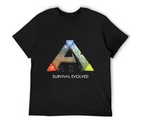 NAIYOUFABING Huicui Men's Ark Survival Evolved Game Logo Poster T Shirt Black L