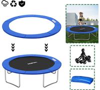 NAIZY Ø244cm 8FT Trampoline Couverture de rebord Bleu Résistant à la déchirure Couverture de ressort Résistant aux UV Protection de rebord Tapis de sécurité Accessoires pour trampoline