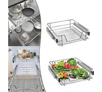 NAIZY 4 pièces de tiroir télescopique Cuisine Organisateur de placard Tiroir de cuisine, étagère de cuisine Insert de tiroir de chambre Paniers de placard pour armoires de chambre avec système de rail