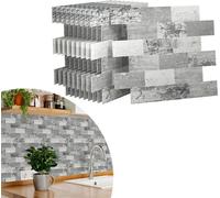 NAIZY autocollant de carrelage Cuisine Système de nivellement PVC Carrelage mural Film autocollant Film pour carrelage 10 pcs, dŽcor carrelage 34x29cm, pour salle de bain, lavabo, dŽcor cheminée (type