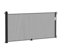 NAIZY Barrière de protection de porte, enroulable, 0 à 300 cm, pour bébé et chien, extensible, pour l'intérieur et l'extérieur, noire, LMZJ-HAG1394B
