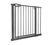 NAIZY Barrière de Sécurité pour Enfants, N Stop Safety Gate avec Portillon sans Perçage et Grille en Métal/Extensible avec Extension Séparée / 85-95 cm - Noir