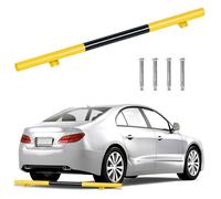 NAIZY Butoir de roue en métal - 180 x 8 x 9 cm - Marquage de place de parking avec vis d'expansion - Noir et jaune - Aide au stationnement pour garage (type métal)