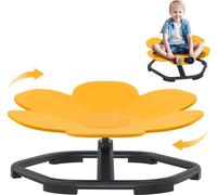 NAIZY Carrousel Autisme Enfants Chaise tournante sensorielle Chaise tournante pour enfants Chaise jouet Formation Coordination physique et équilibre Tabouret tournant Carrousel tournant (Jaune)