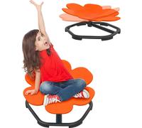 NAIZY Carrousel Autisme Enfants Chaise tournante sensorielle Chaise tournante pour enfants Chaise jouet Formation Coordination physique et équilibre Tabouret tournant Carrousel tournant (Orange)