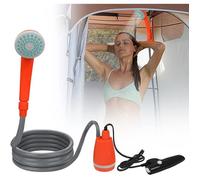 NAIZY Douche de camping mobile avec pompe - Douche extérieure rechargeable avec douchette à main - Câble de charge USB