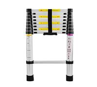 NAIZY Echelle Télescopique Pliable en Aluminium 2,6M Echelle Multifonctionnelle Echelle Inclinée Echelle Extensible Escabeau 9 Marches en Aluminium de Haute Qualité Capacité de Charge 150KG