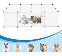 NAIZY enclos pour lapins cochons d'Inde Enclos pour petits animaux Enclos pour hamsters Enclos pour lapins blanc translucide(145x75x48 cm)