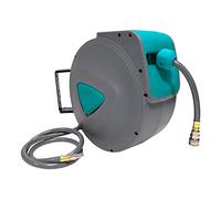 NAIZY Enrouleur Automatique De Tuyau D'air Comprimé 10m 1/4" Connexion (Gris), Avec Accouplement Rapide Et Boule D'arrêt