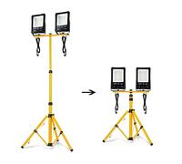 NAIZY LED Projecteur de Chantier Lampe de Travail LED Floodlight 3M Étanche IP66 pour l'intérieur et l'extérieur Chantier de Construction Garage (100W, Blanc Chaud)