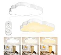 NAIZY Plafonnier Nuage 48W Cartoon Nursery Lamp avec Télécommande pour Enfants Filles Bébé - Dimmable