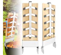 NAIZY Planche à saumon flambée 2 sets Planche à saumon flambée support Planche en cèdre pour griller, Cedar Wood Board Barbecue Accessories pour brasero et barbecue boule